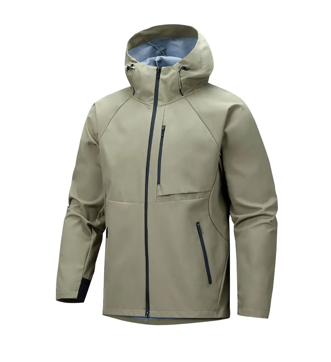 Men's Hooded Shell Jacket — Khaki, front