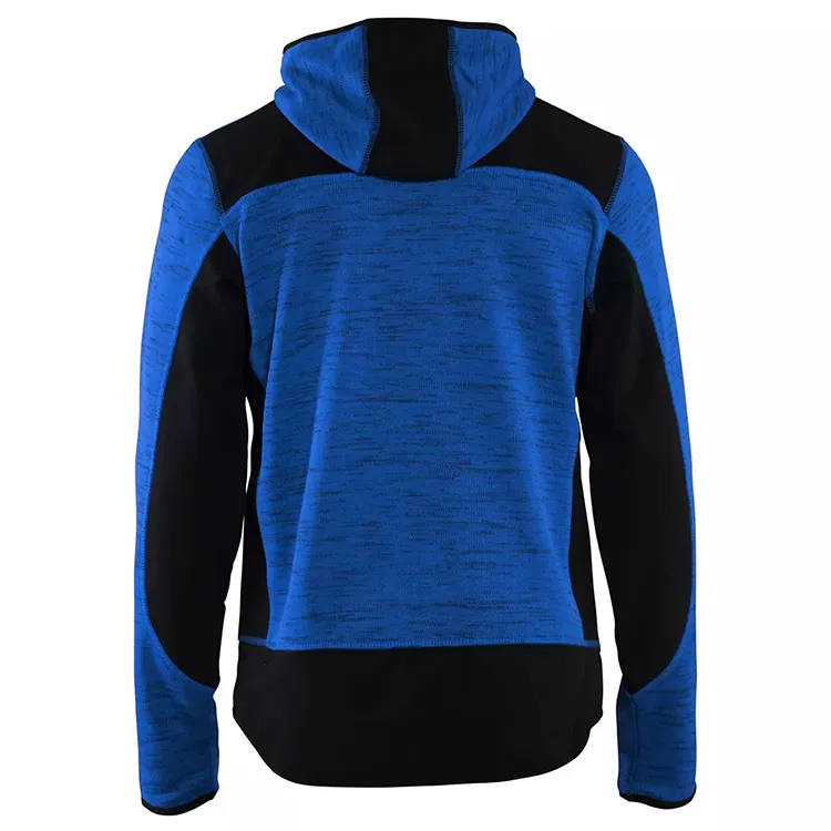 Men’s Hooded Softshell Jacket — 3 Colourways — Blue & Black, back view