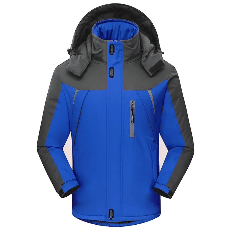Men's Hooded Softshell Jacket — 4 Colourways — Blue, front view