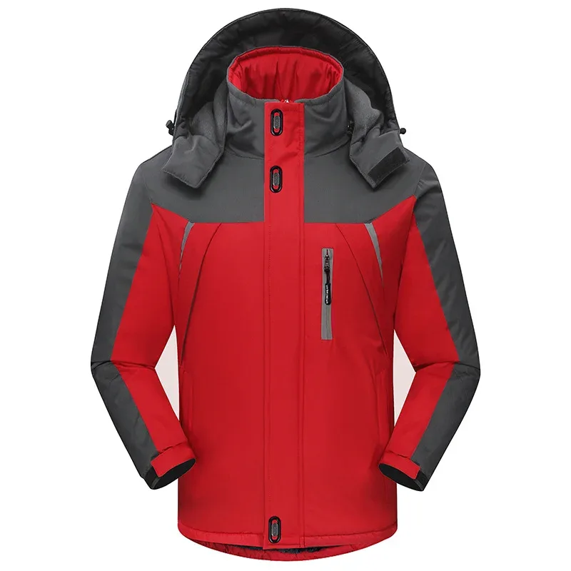 Men's Hooded Softshell Jacket — 4 Colourways — Red, front view
