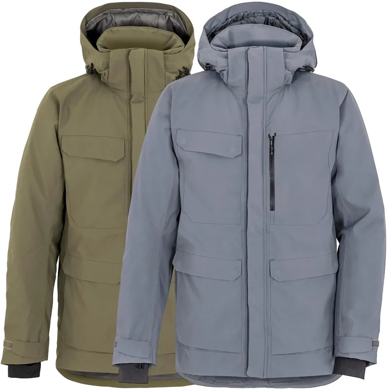 Men's Hooded Softshell Parka — 2 Colourways — Dark Grey and Dark Green, two colourways view