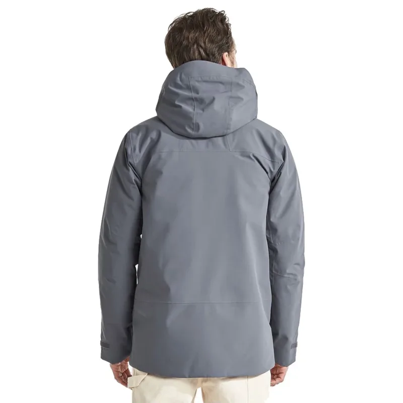 Men's Hooded Softshell Parka — 2 Colourways — Dark Grey, worn back view