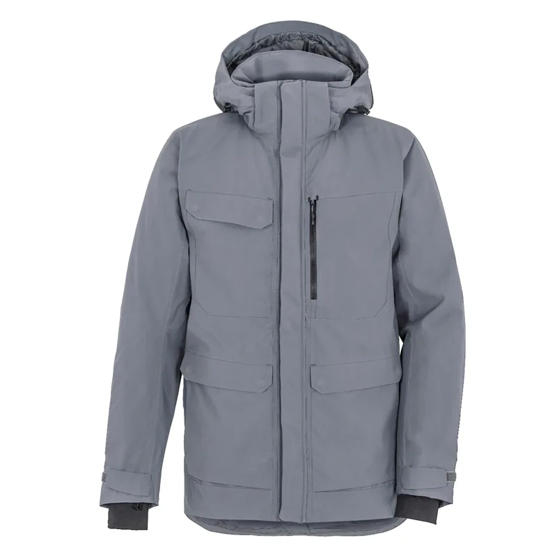 Men's Hooded Softshell Parka — 2 Colourways — Dark Grey, front view