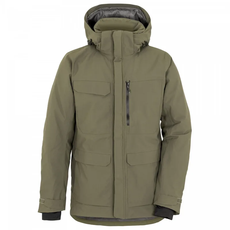 Men's Hooded Softshell Parka — 2 Colourways — Dark Green, front view