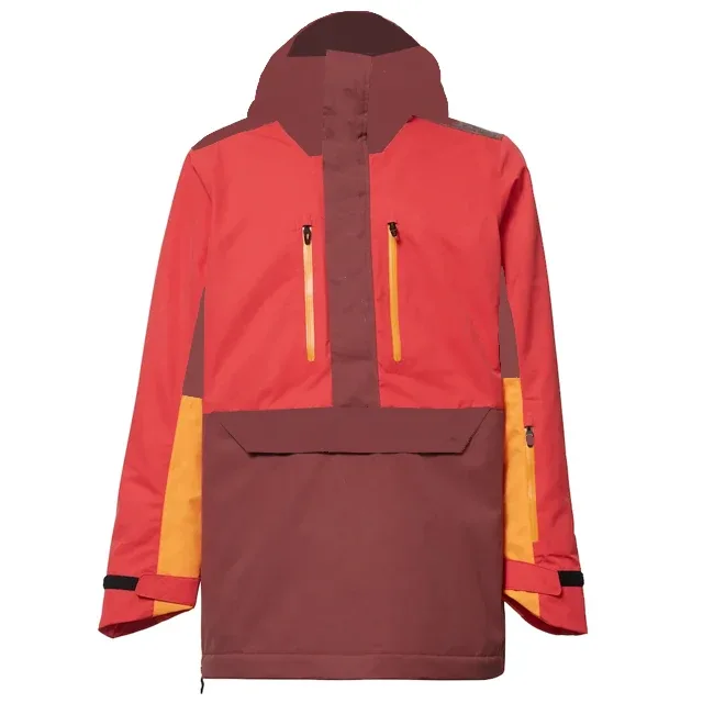 Men's Insulated Anorak Jacket — 3 Colourways — Red, front view