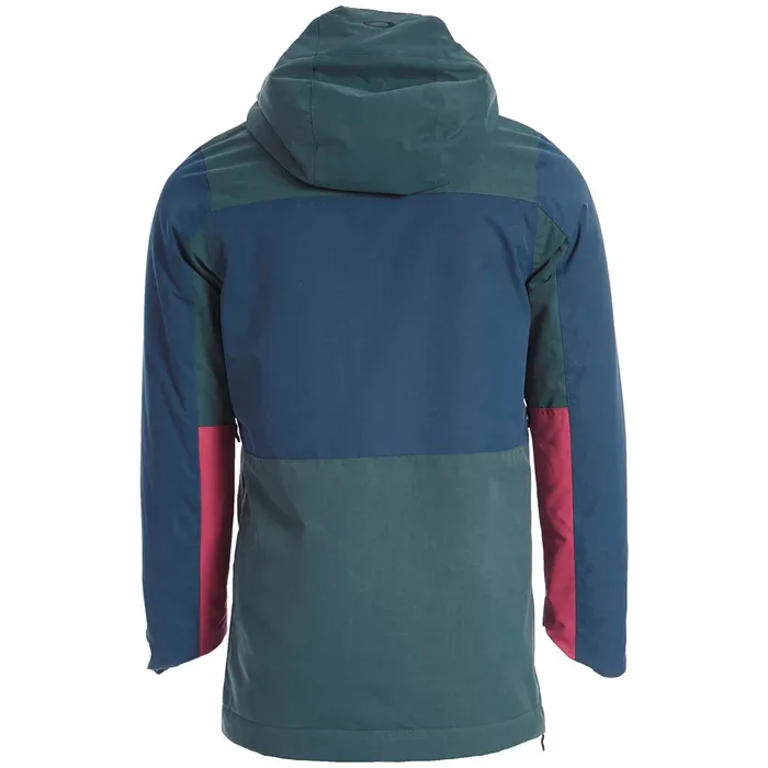 Men's Insulated Anorak Jacket — 3 Colourways — Teal, back view