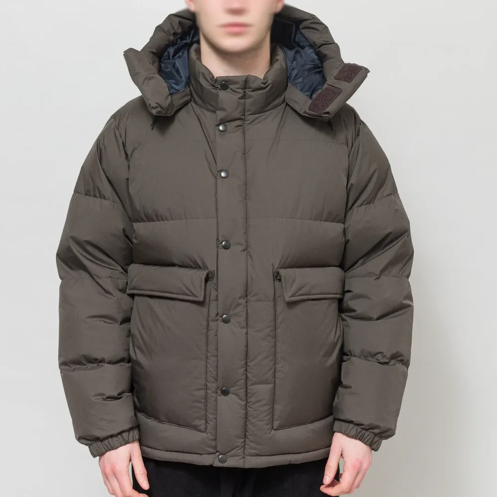 Men’s Insulated Jacket — Olive Drab — Olive Drab, front view, worn