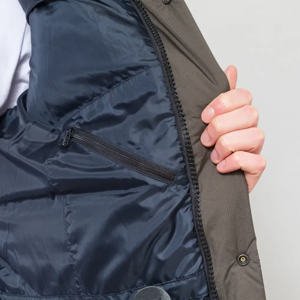 Men’s Insulated Jacket — Olive Drab — Olive Drab, interior and inner pocket detail
