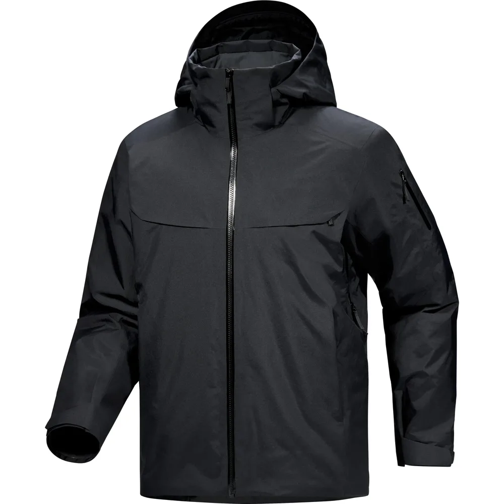 Men's Insulated Ski Jacket — 3 Colourways — Black, front view