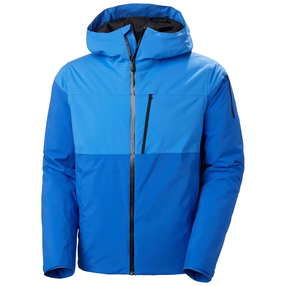 Men’s Insulated Ski Jacket — Blue — Blue, front view