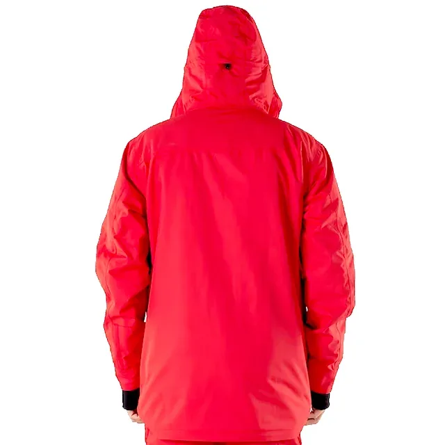 Men's Insulated Ski Jacket — Red — Red, back view