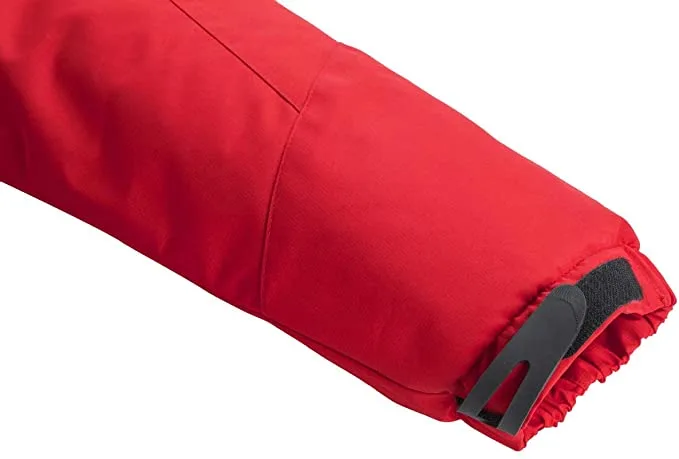 Men’s Insulated Ski Jacket — Red & Green — Red, cuff detail