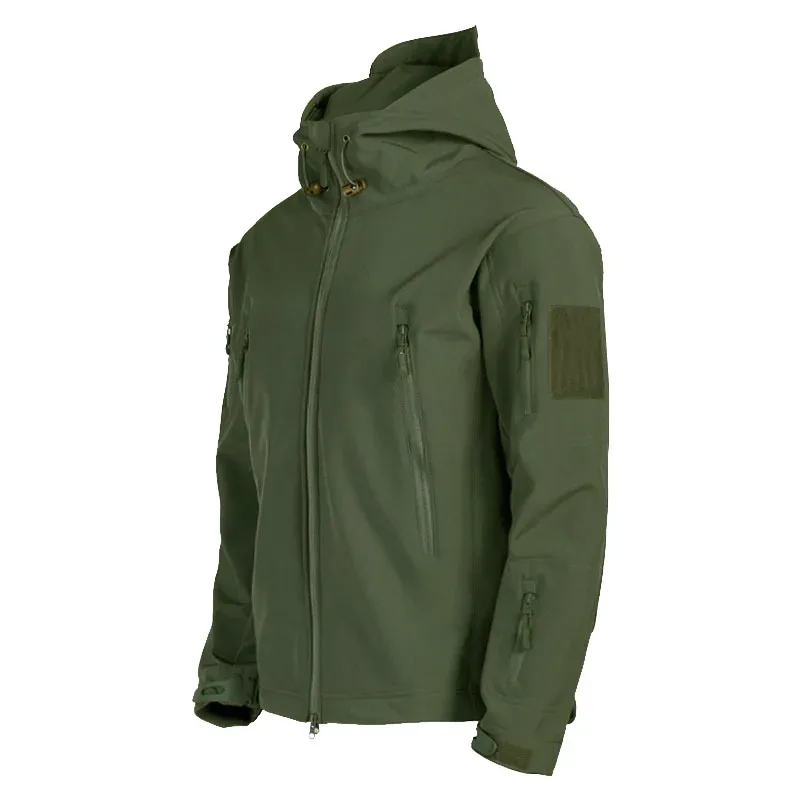 Men's Insulated Softshell Jacket — 3 Colourways — Army Green, front view