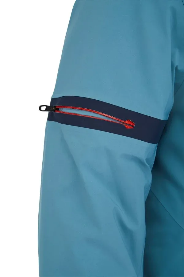 Men’s Ski Jacket — Light Blue — Light Blue, sleeve pass pocket detail