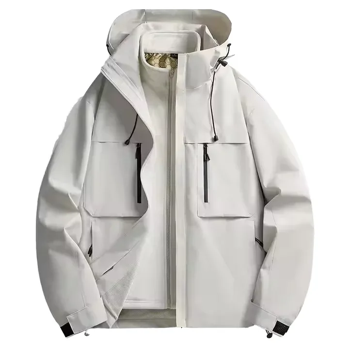 Men's Lightweight Shell Jacket — Off-White