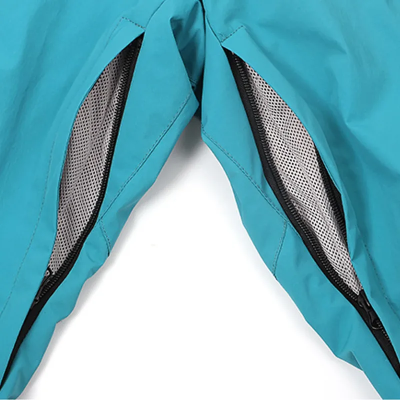 Men's One-Piece Ski Suit — Teal — 1 Colourway — Teal, leg vent mesh close-up