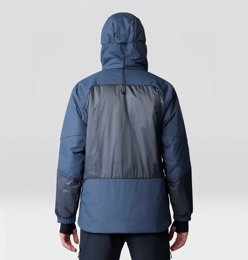 Men's Packable Quilted Jacket — Navy, back view