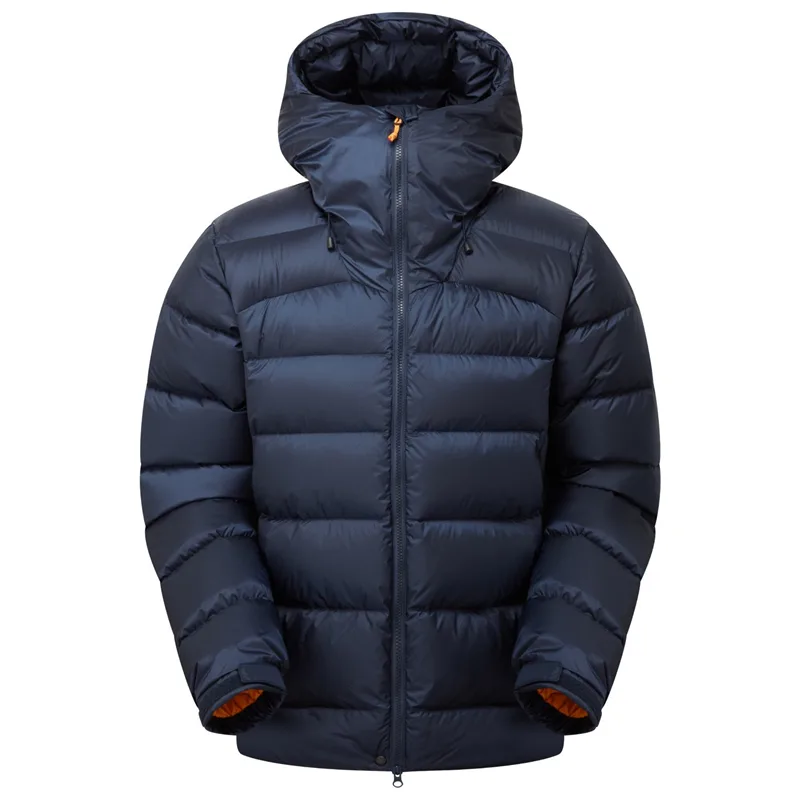 Men’s Padded Jacket — 4 Colourways — Dark Navy, hooded front view