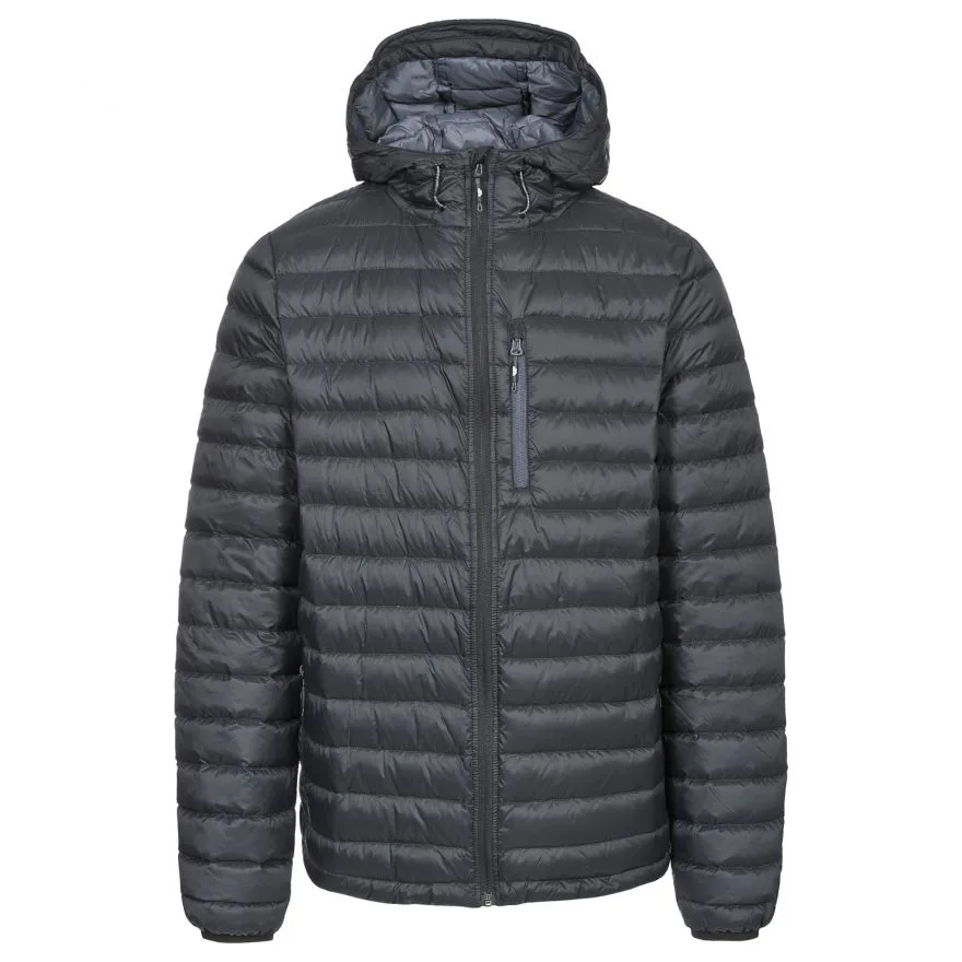 Men’s Padded Jacket — Black — Black, front view