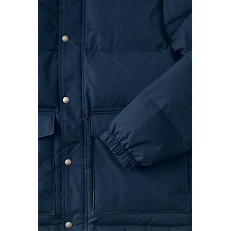 Men’s Padded Jacket — Navy — Navy, placket detail
