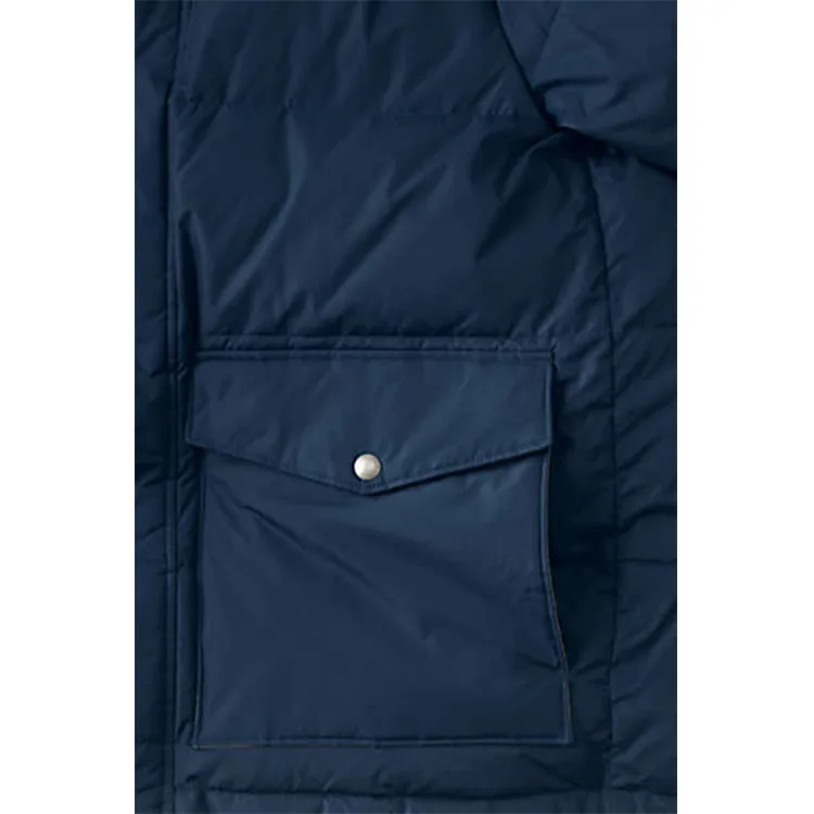 Men’s Padded Jacket — Navy — Navy, patch pocket detail