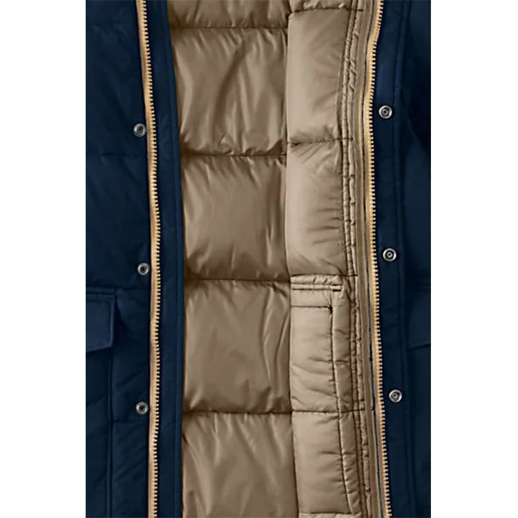 Men’s Padded Jacket — Navy — Navy, quilted lining detail