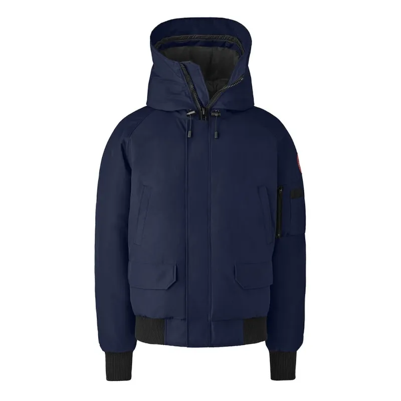 Men's Plus-Size Bomber Down Jacket — 4 Colourways — Navy, ghost front view