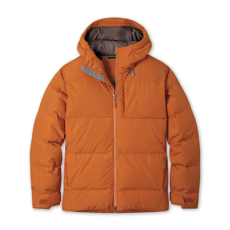 Men's Plus-Size Down Puffer Jacket — Rust — Rust, flat front view
