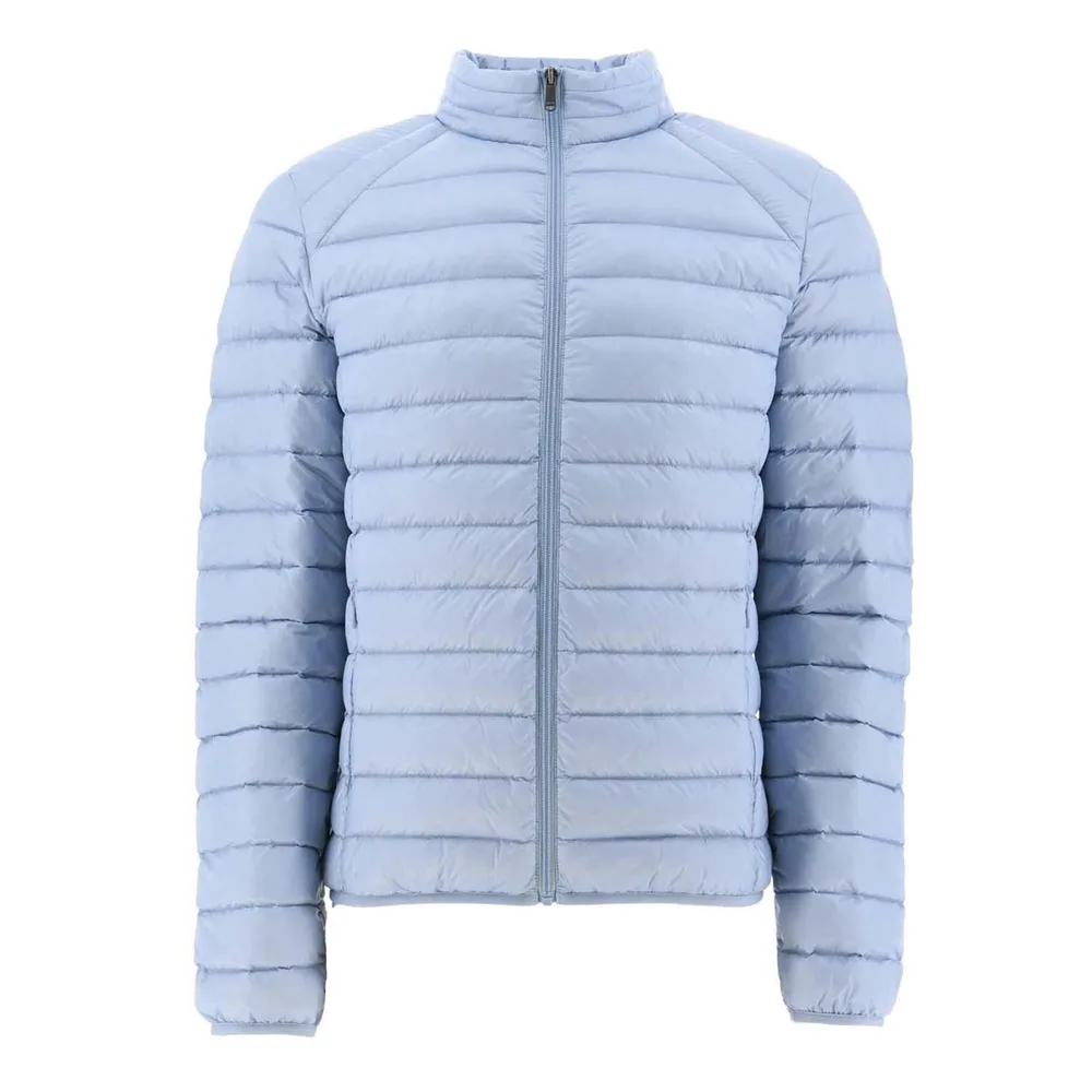 Men’s Puffer Jacket — Light Blue & Light Grey — Light Blue, front view