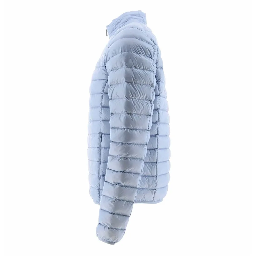 Men’s Puffer Jacket — Light Blue & Light Grey — Light Blue, side view