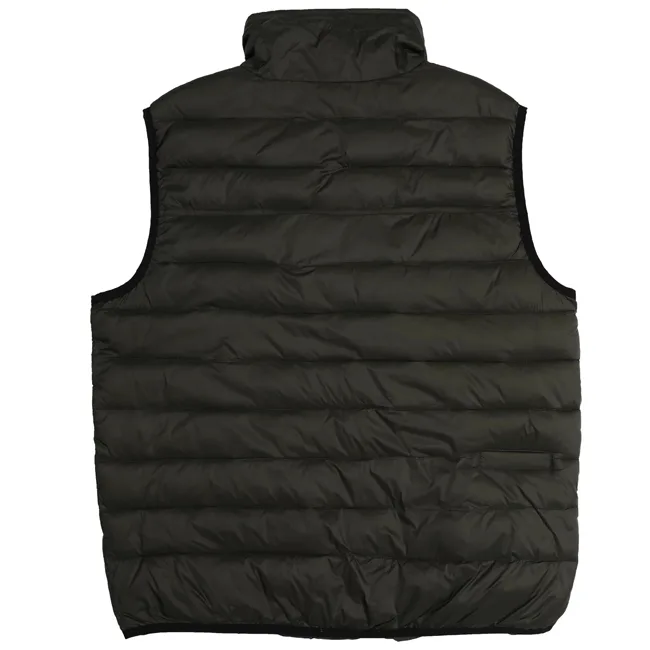 Men’s Puffer Vest — Dark Olive — Dark Olive, back view