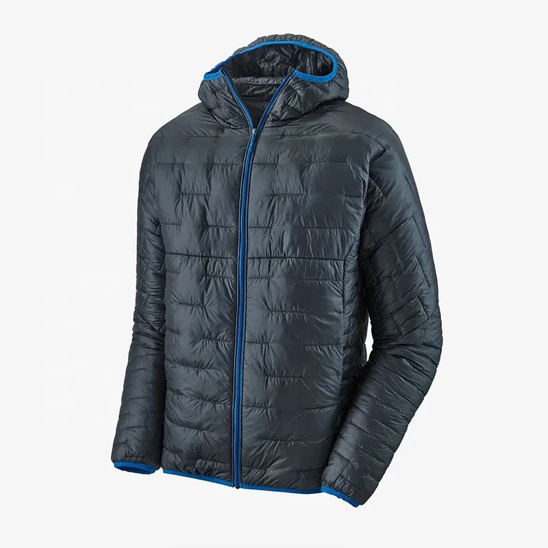 Men's Lightweight Quilted Down Jacket — 4 Colourways — Navy, front view