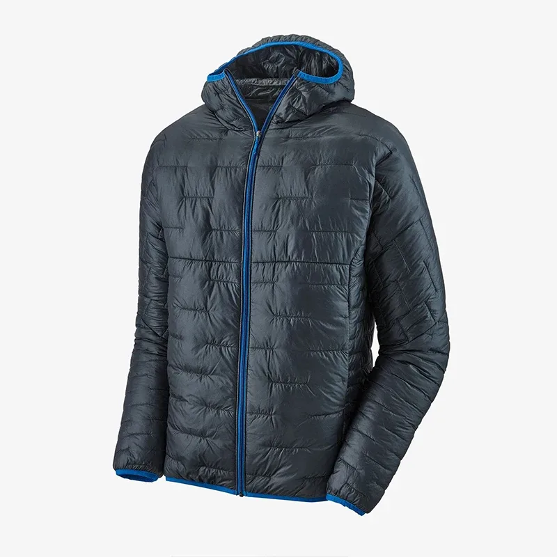 Men's Lightweight Quilted Down Jacket — 4 Colourways — Navy, front view