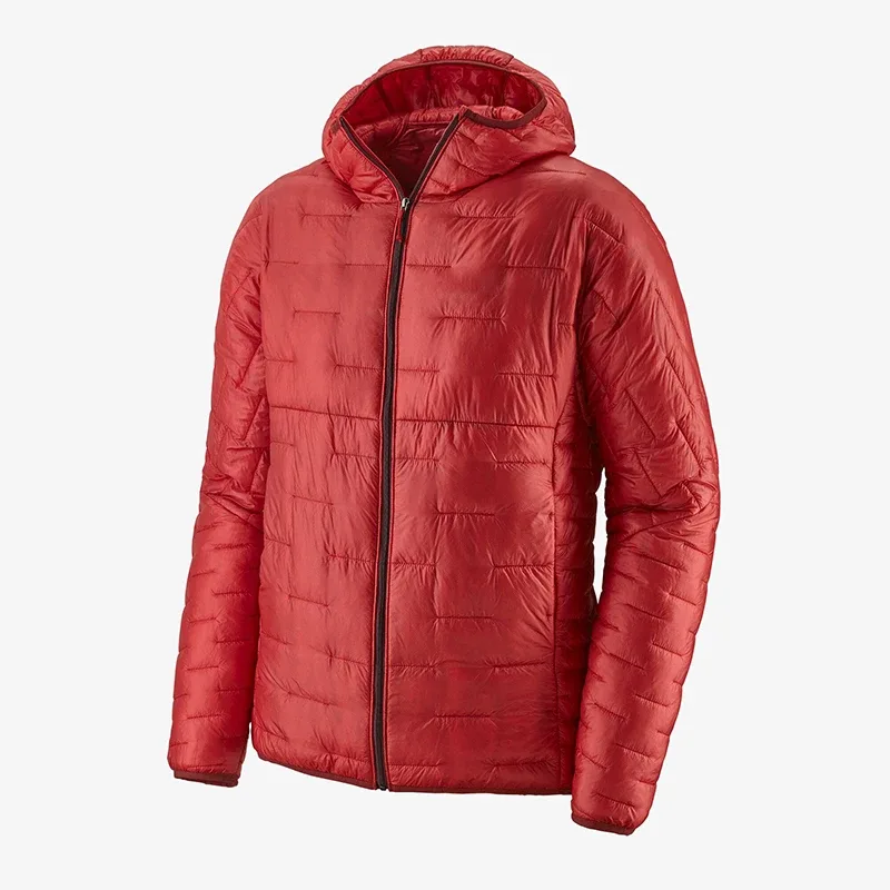 Men's Lightweight Quilted Down Jacket — 4 Colourways — Red, front view