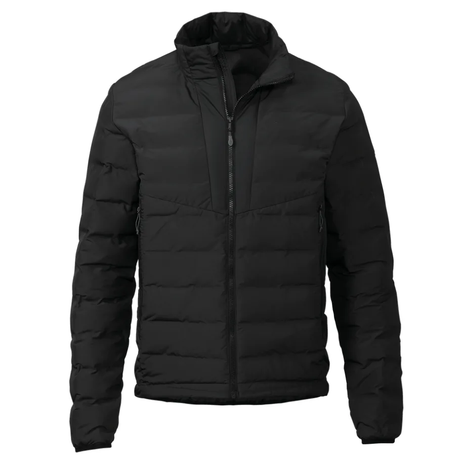 Men’s Quilted Jacket — Black & Army Green — Black, front view