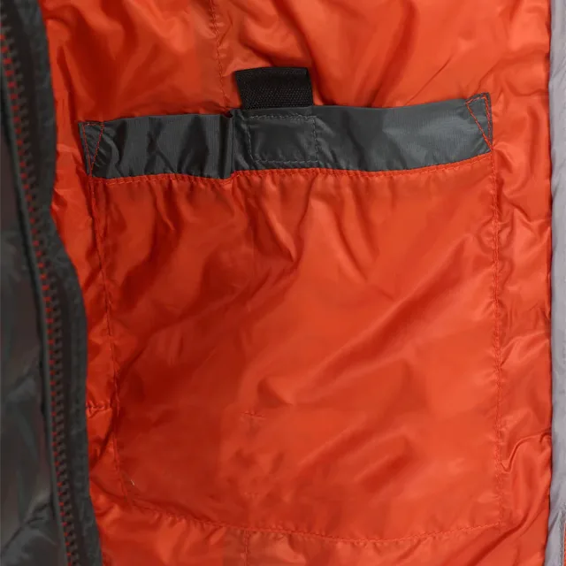 Men’s Quilted Jacket — Dark Grey — Dark Grey, orange lining and inner pocket