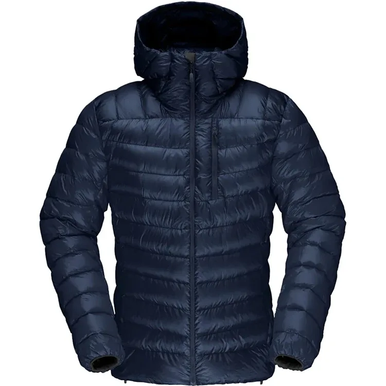 Men's Quilted Puffer Jacket — 2 Colourways — Navy, front view