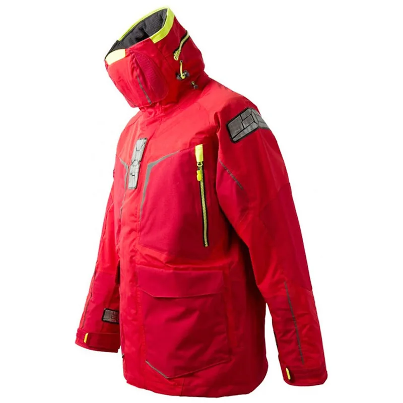 Men's Reflective Hardshell Jacket — 2 Colourways — Red, flat side view