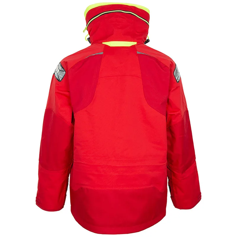 Men's Reflective Hardshell Jacket — 2 Colourways — Red, flat back view