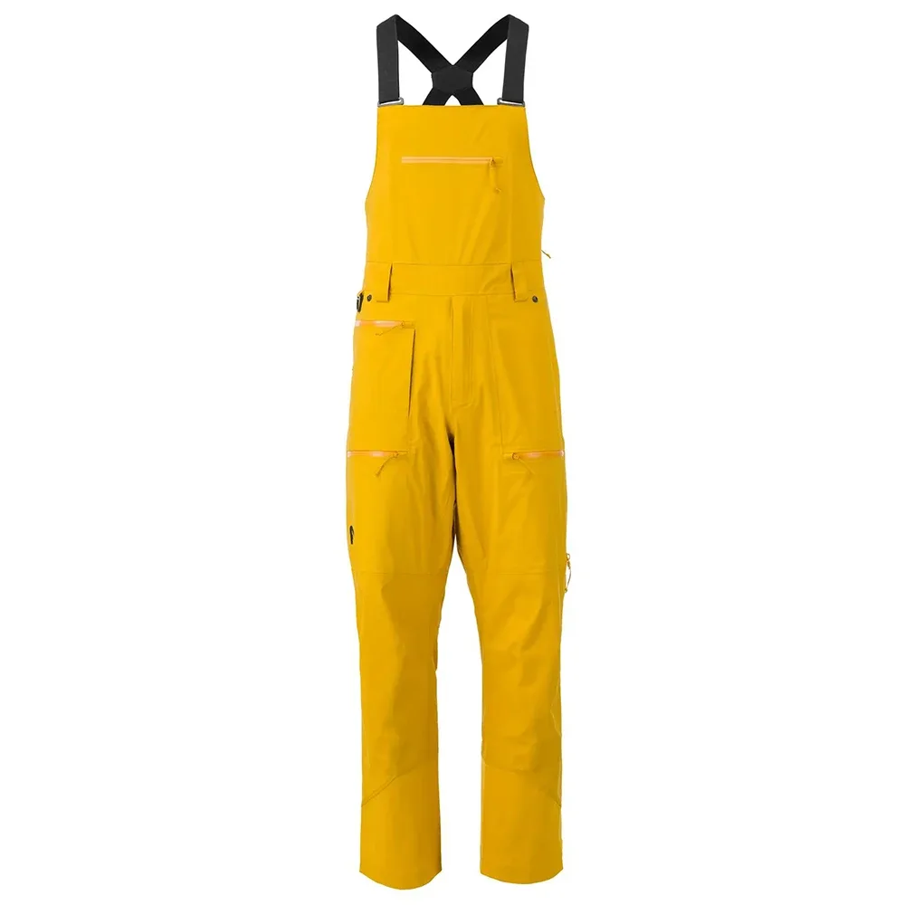 Men's Ripstop Ski Bib Pants — 3 Colourways — Yellow, front view