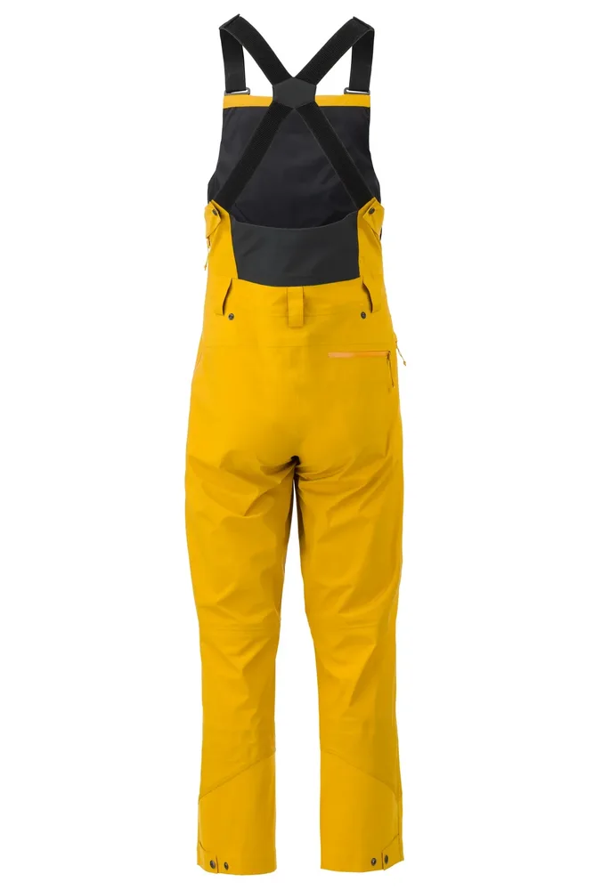 Men's Ripstop Ski Bib Pants — 3 Colourways — Yellow, back view