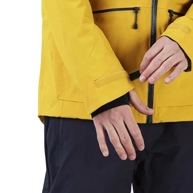 Men's Shell Jacket — Yellow / Black — Yellow / Black — cuff and wrist gaiter detail