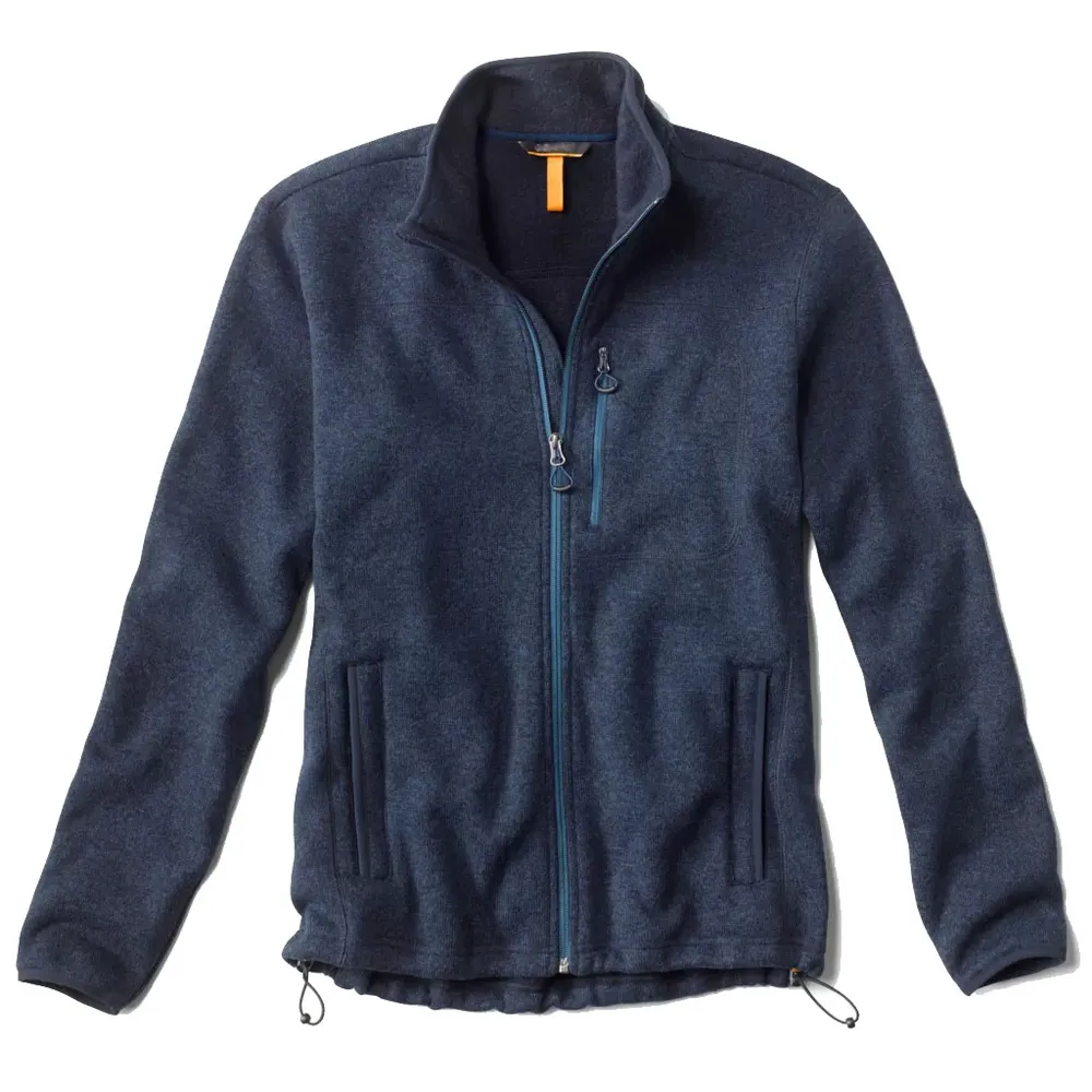 Men’s Sherpa Fleece Jacket — 3 Colourways — Navy, front view