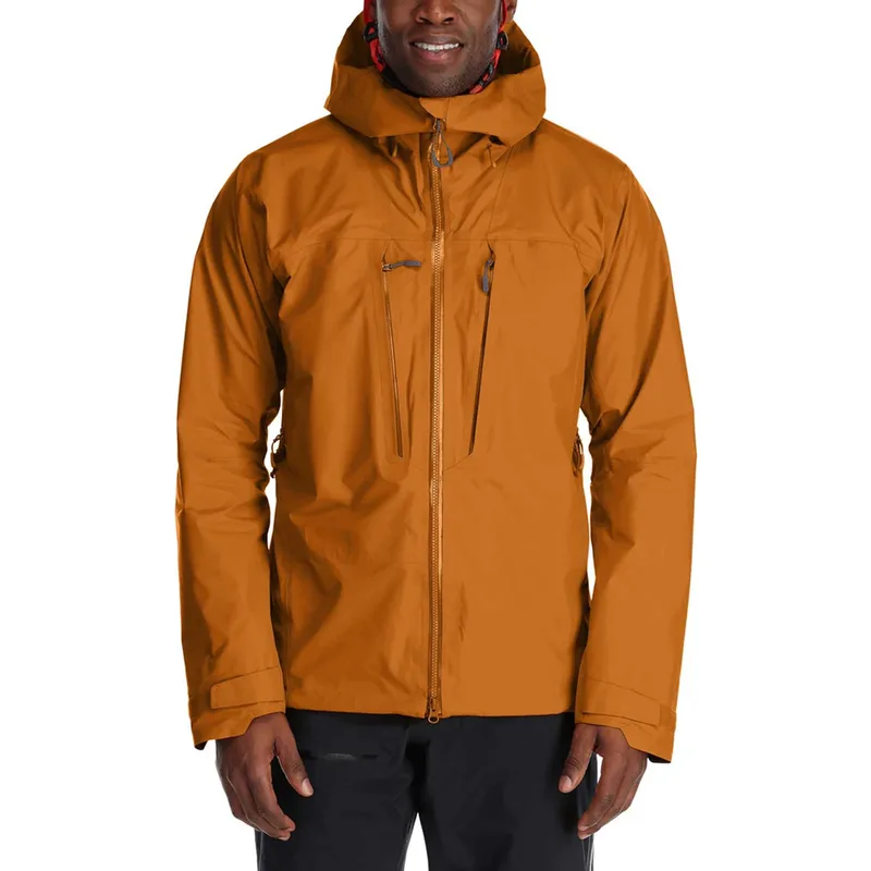 Men's Ski Hardshell Jacket — 3 Colourways — Gold, worn front view