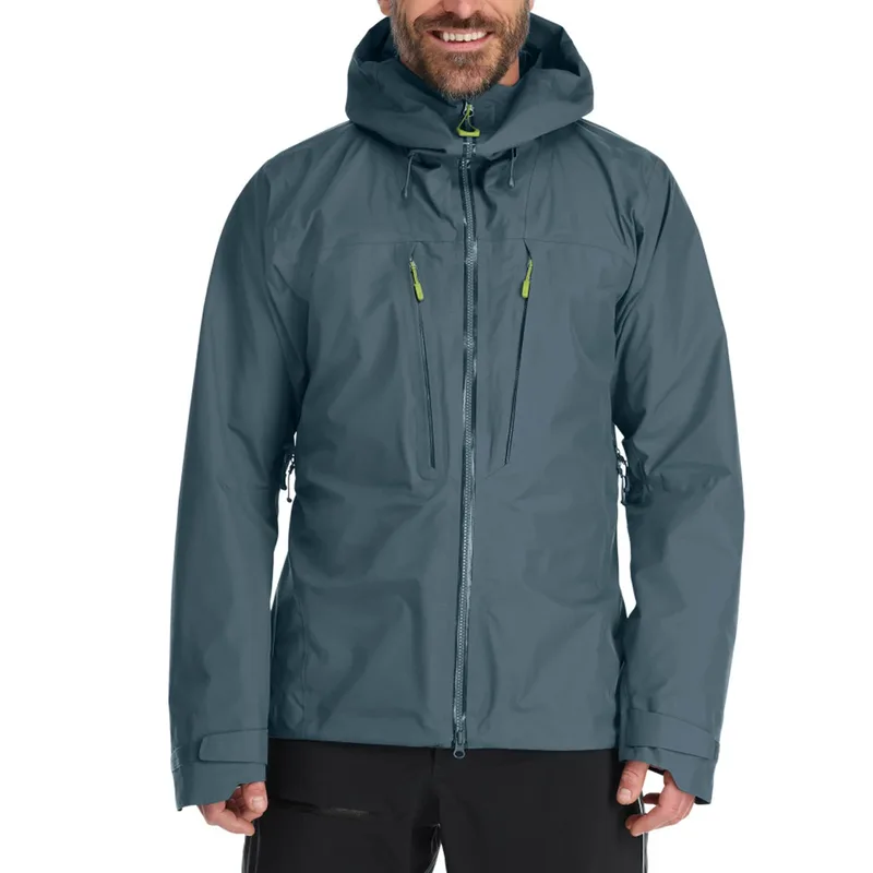 Men's Ski Hardshell Jacket — 3 Colourways — Dark Gray, worn front view