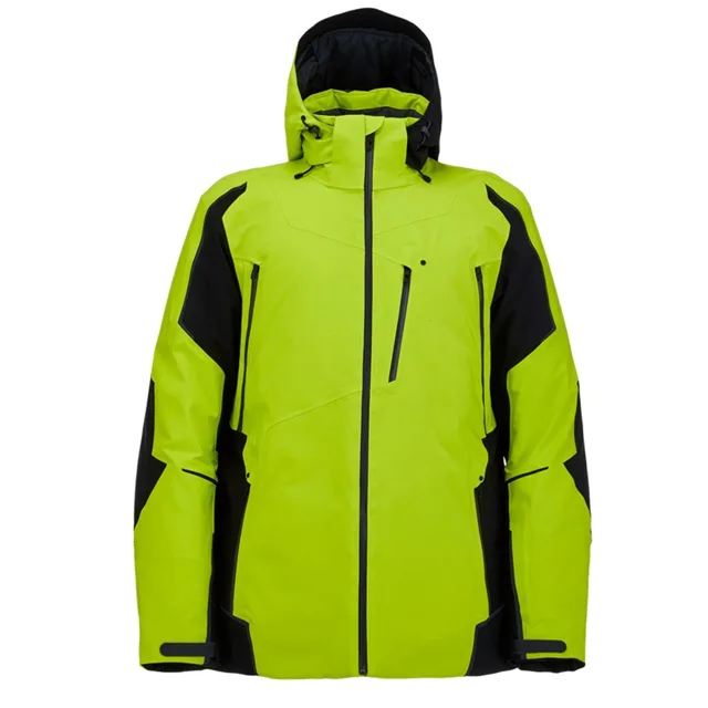 Men's Ski Jacket — 5 Colourways — Neon Yellow, front view