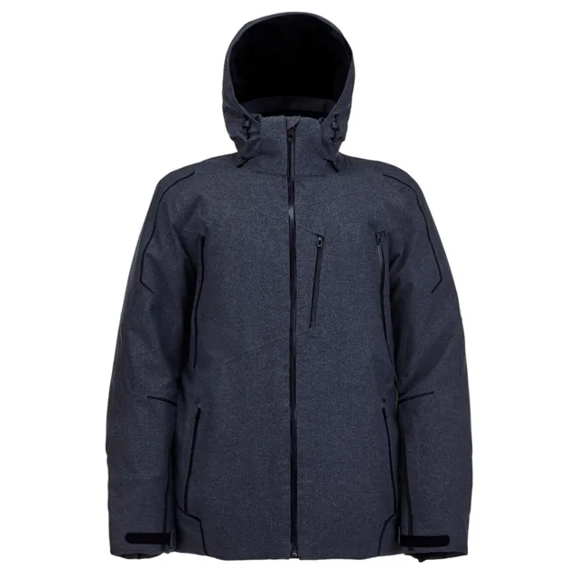 Men's Ski Jacket — 5 Colourways — Charcoal, heather front view