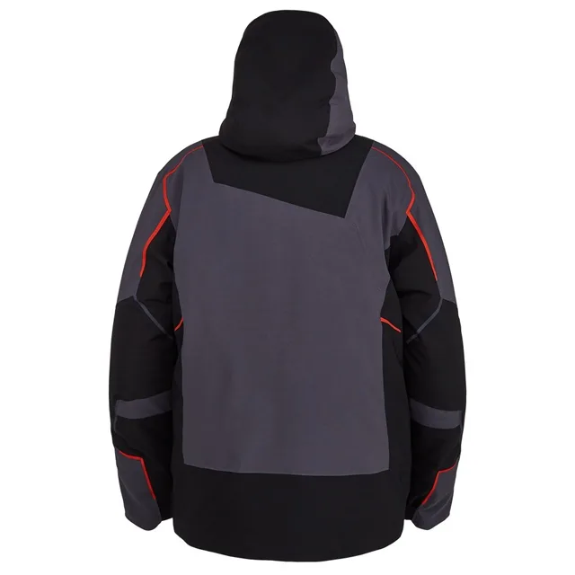 Men's Ski Jacket — 5 Colourways — Black / Grey, back view