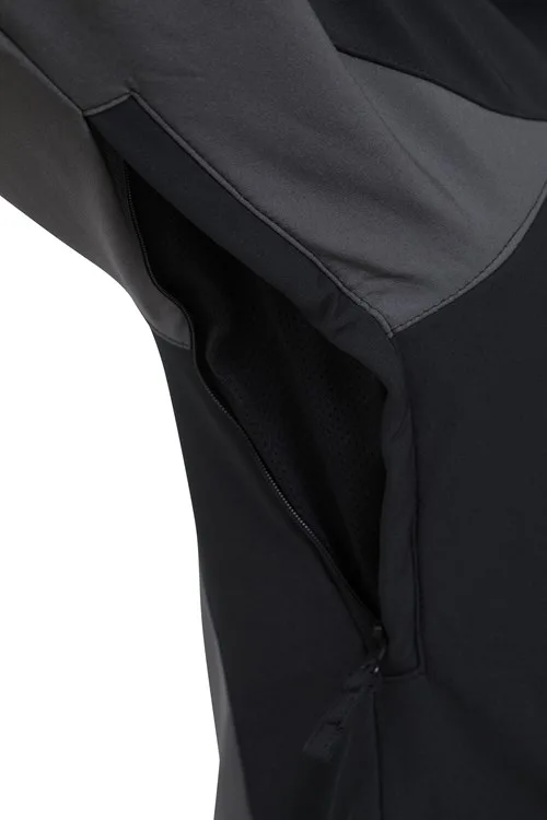 Men's Ski Jacket — Black / Grey — Black / Grey — underarm vent detail