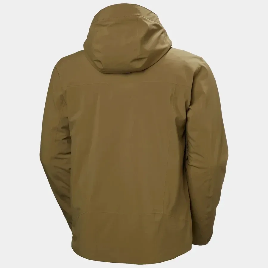 Men's Ski Jacket — Brown — Brown, back view